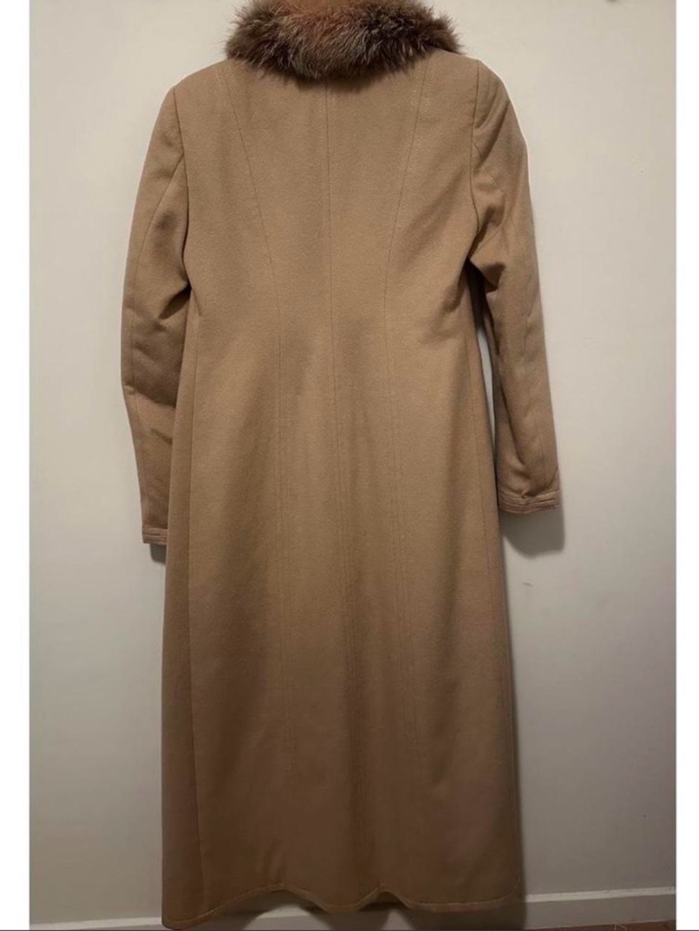 Vintage Y2K - Anna Molinari Wool Coat w/ Fur Collar Made in Italy - EU 42 (Med) - Picture 3 of 8